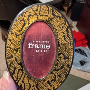 Old Navy Black and Gold Snake Pattern Picture Frame